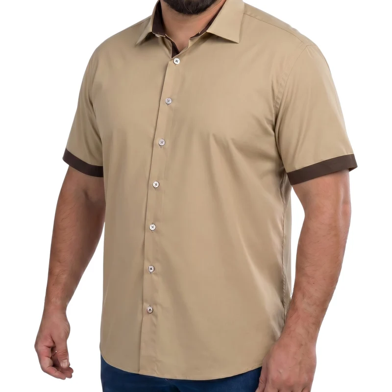 Chemisette homme grande taille unie coupe large CORBEIGE Doublissimo