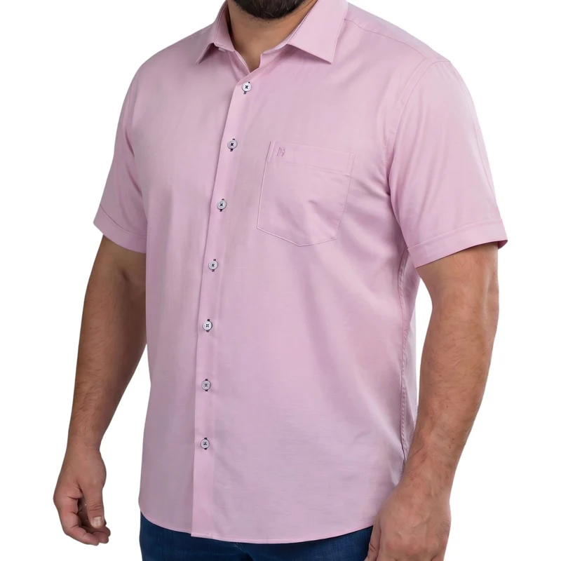 Chemisette homme grande taille unie coupe large CAROSSA Doublissimo