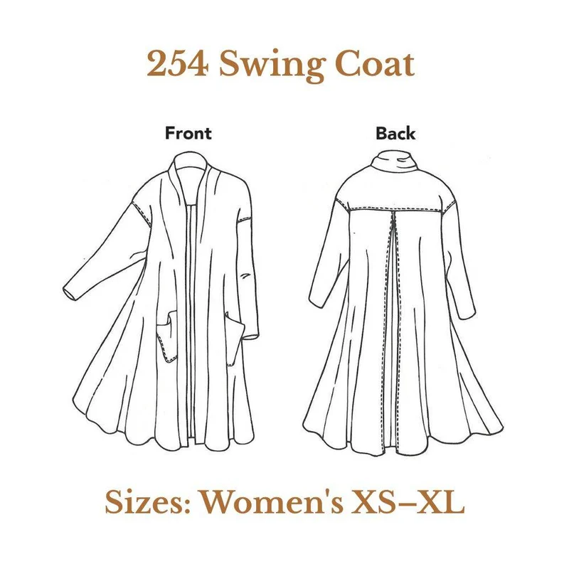 PATRON DE COUTURE PDF | 254 Manteau Swing | Folkwear
