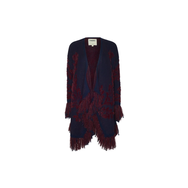 Naiad Jacquard Fringe Cardigan