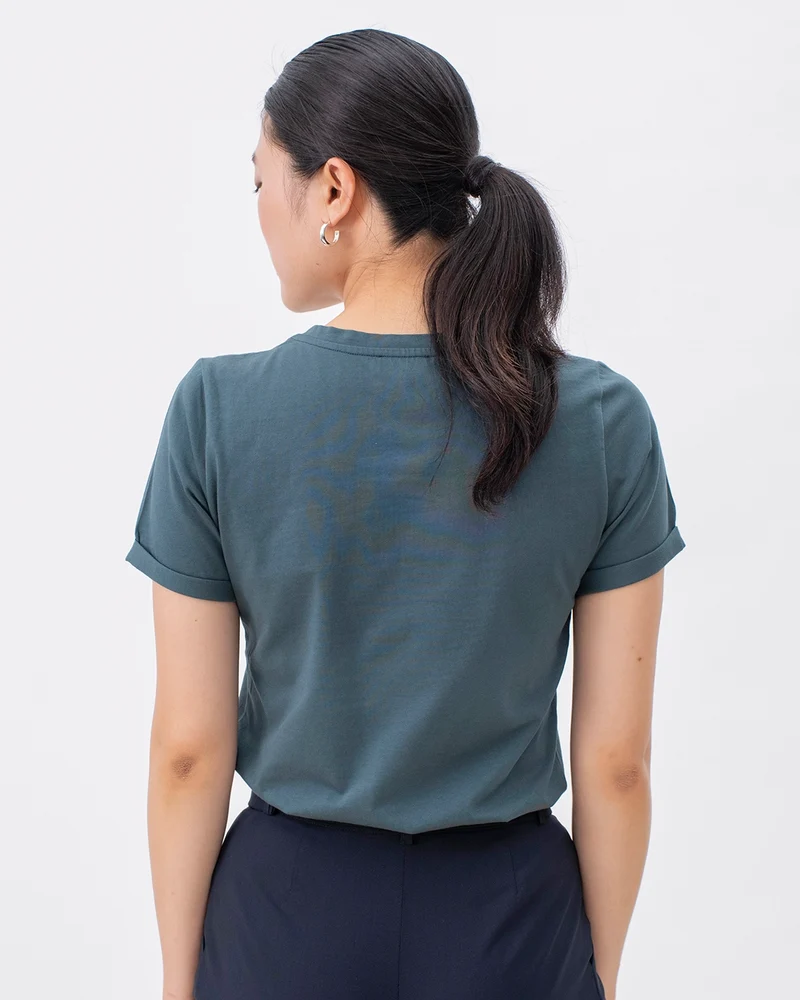 T-shirt coton - Vert Cèdre