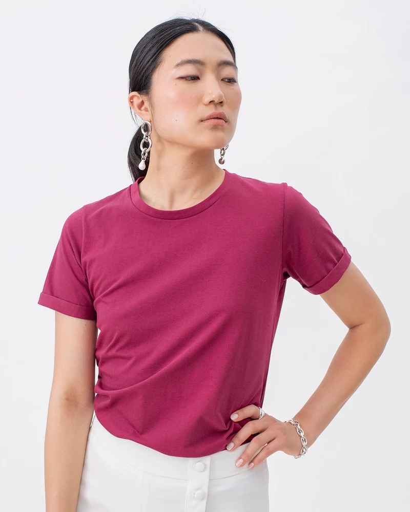 T-shirt coton - Framboise
