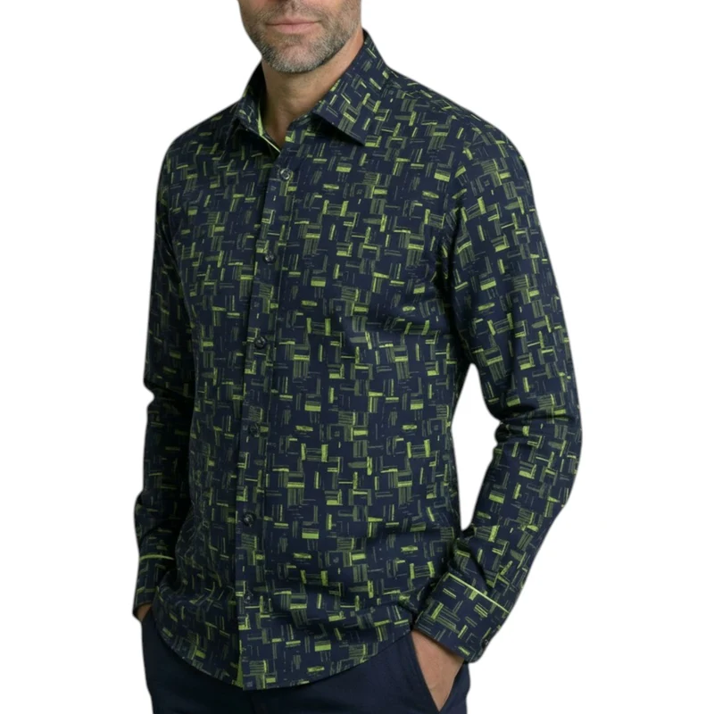 Chemise homme coupe droite à motifs CAMDEN Andrew Mac Allister
