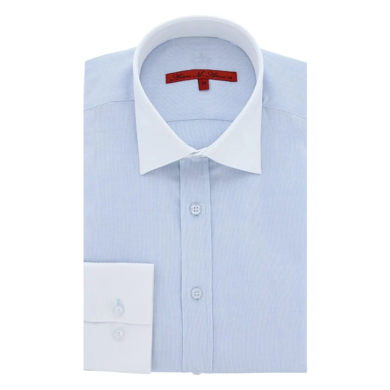 Chemise homme coupe droite tissu structuré uni MILY Andrew Mac Allister
