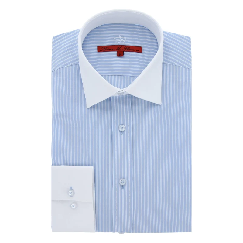 Chemise homme coupe droite à rayures LACITY Andrew Mac Allister