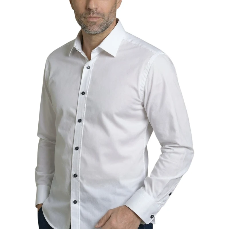 Chemise homme armuré coupe droite unie GARY Andrew Mac Allister