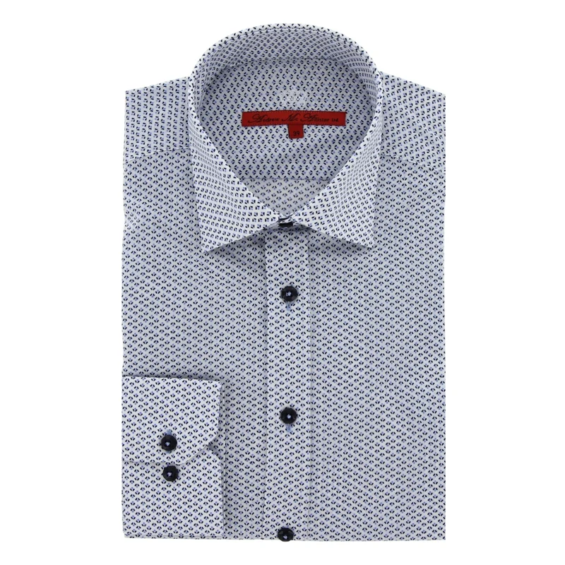 Chemise homme coupe droite à motifs BANK Andrew Mac Allister