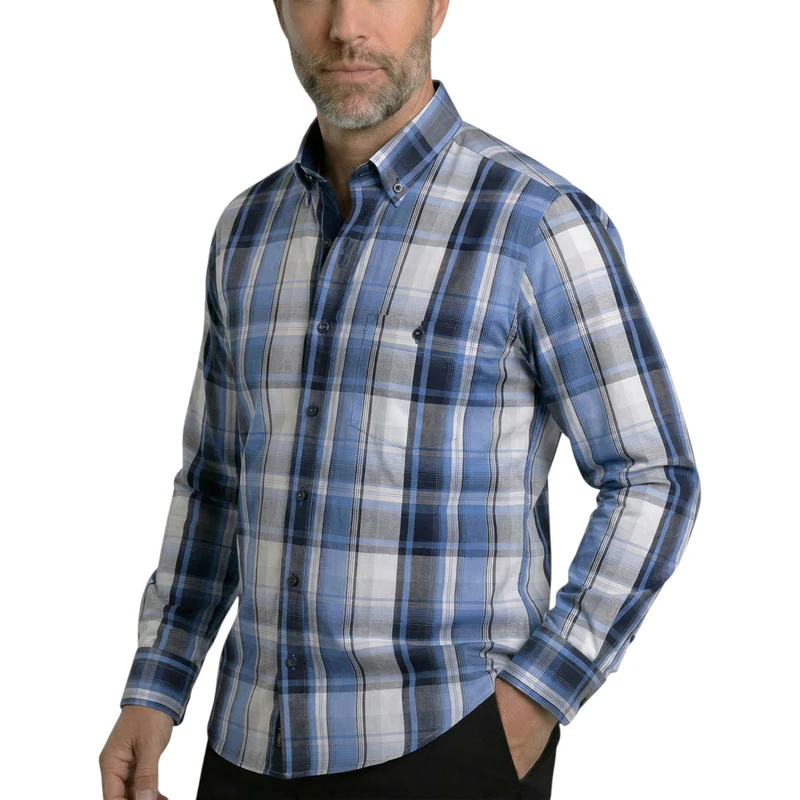 Chemise homme coupe droite à carreaux RENZO Emporio Balzani