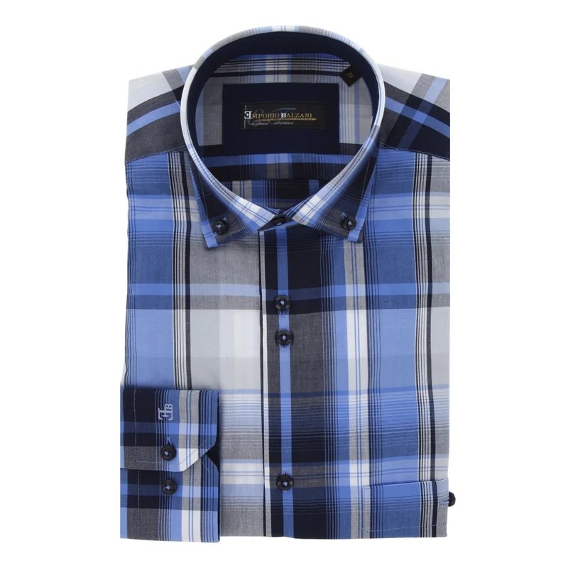 Chemise homme coupe droite à carreaux RENZO Emporio Balzani