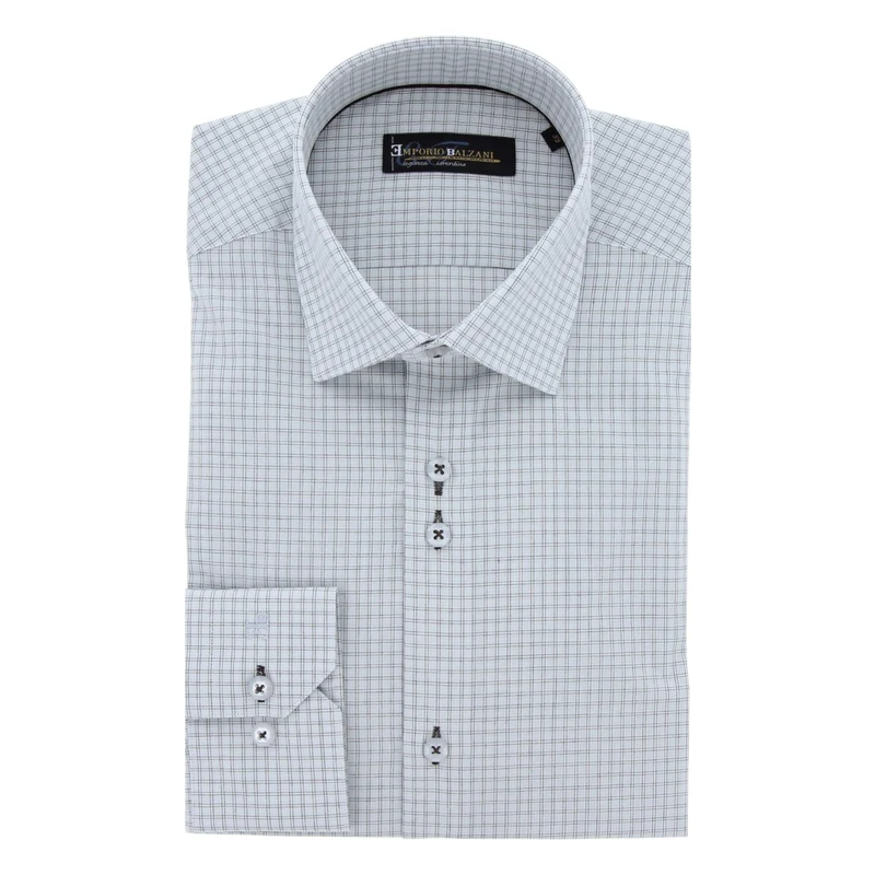 Chemise homme coupe droite à carreaux GIORDANO Emporio Balzani