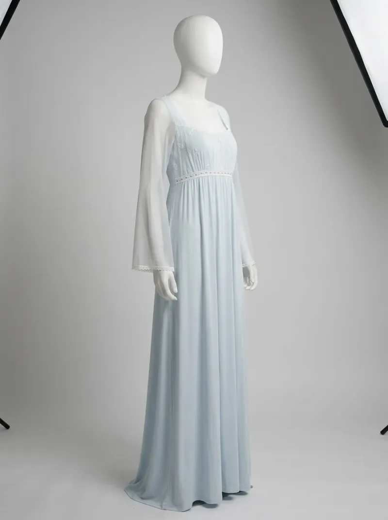 Chemise de nuit modal longue style victorien femme