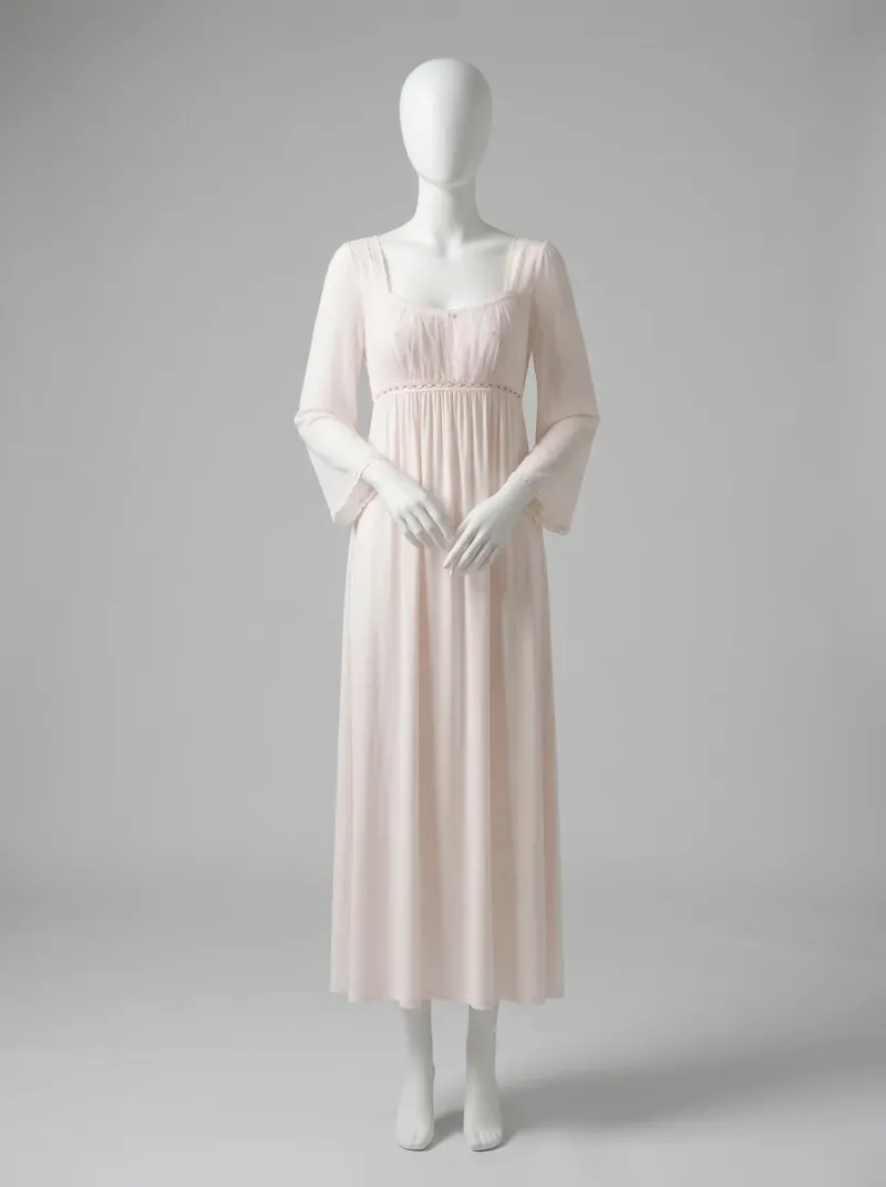 Chemise de nuit modal longue style victorien femme