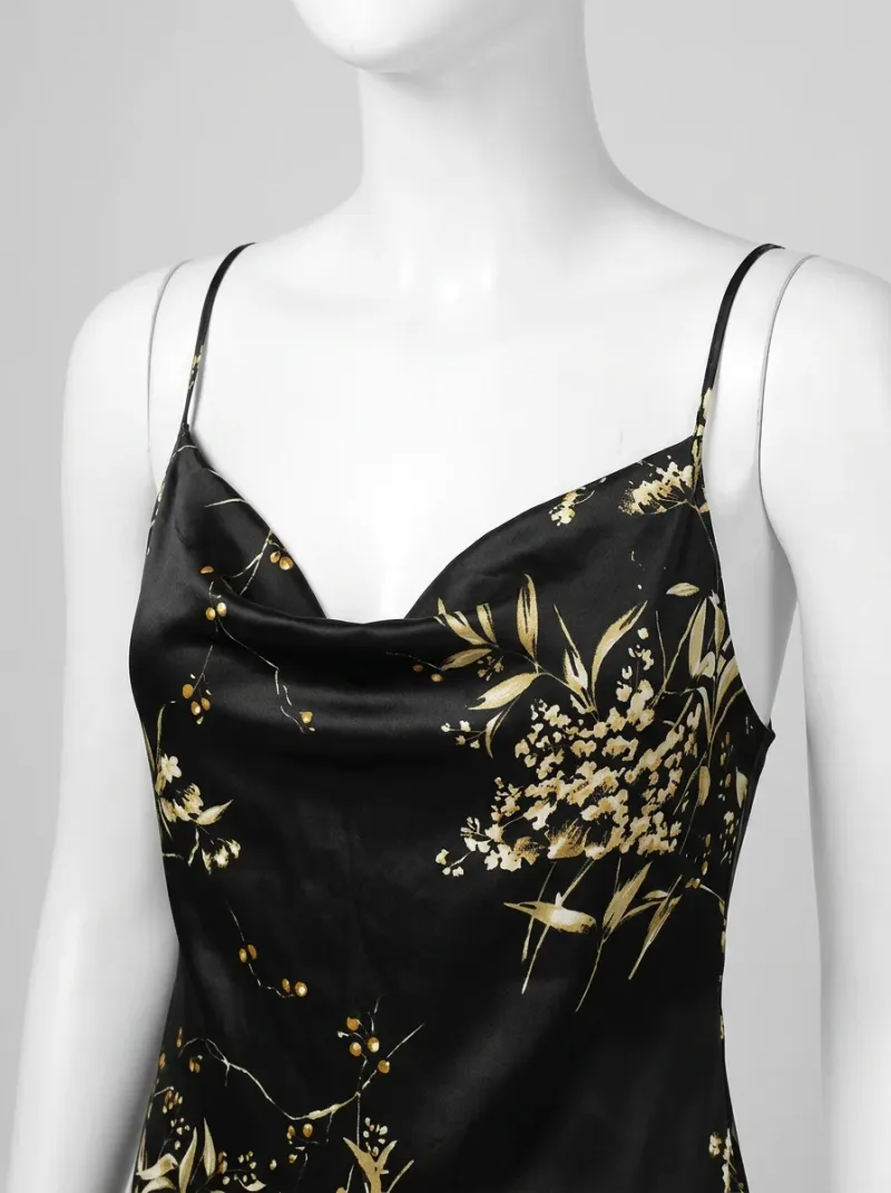 Chemise de nuit longue fluide ensemble kimono polyester femme