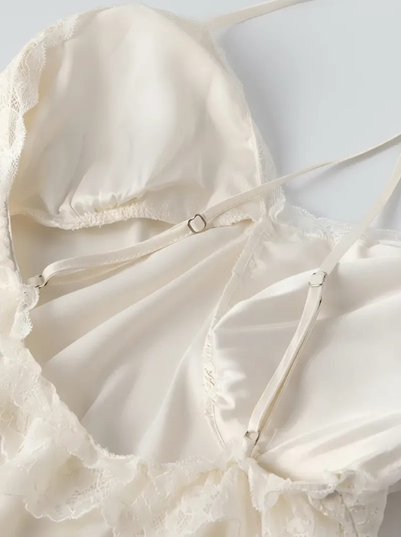 Chemise de nuit polyester ensemble kimono long élégant