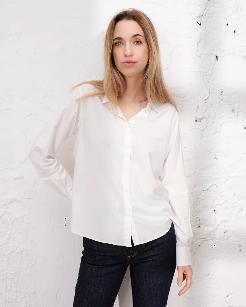 Chemise Hudson popeline - Blanche