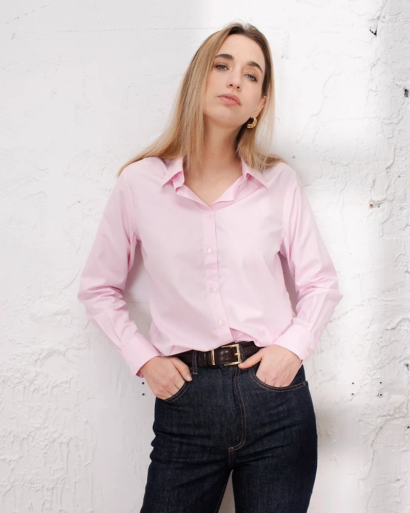 Chemise Hudson popeline - Rose pale