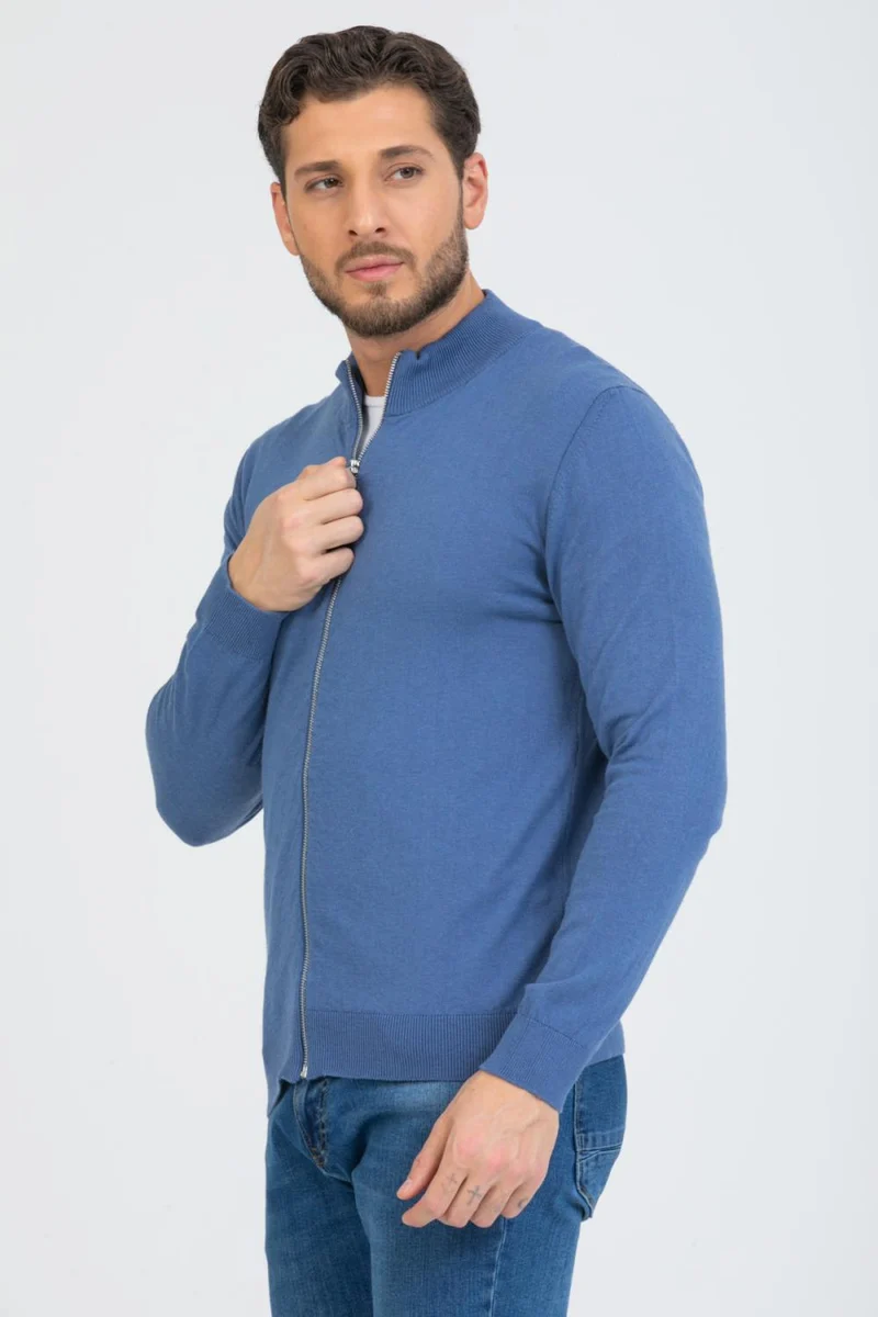Microfiber Man Sweater Blue