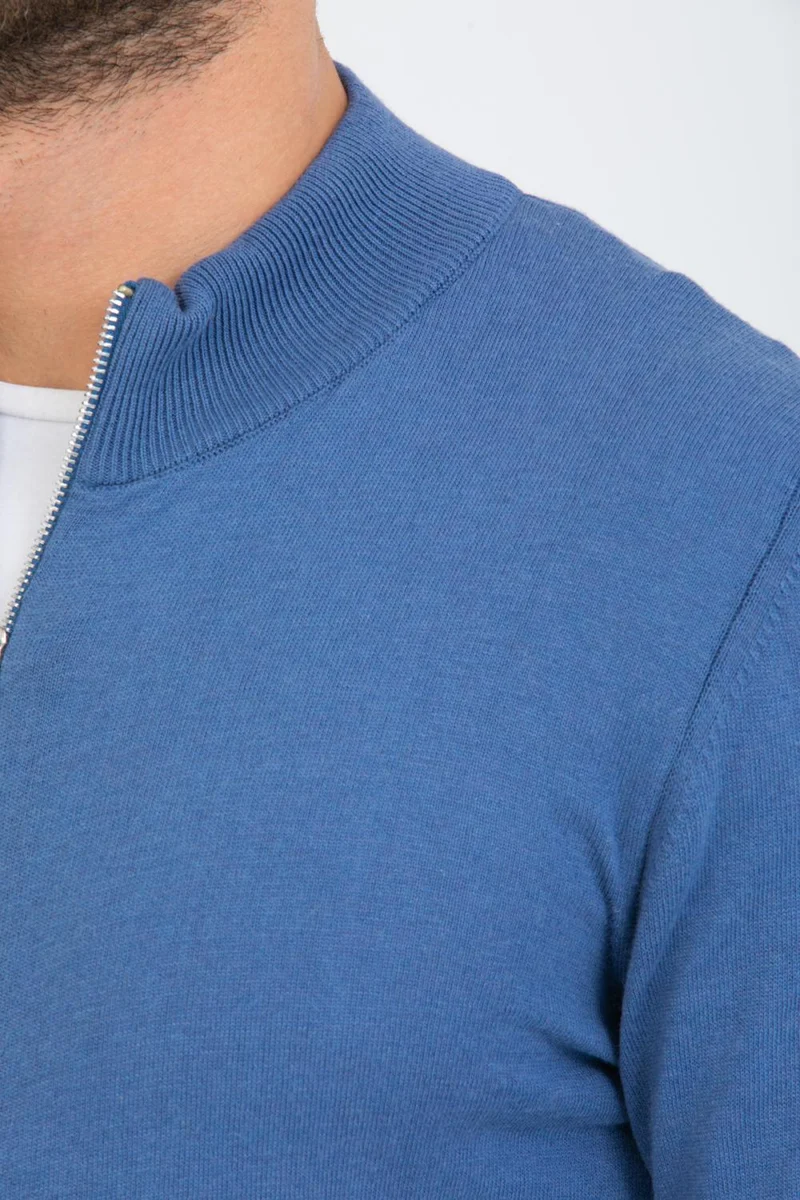 Microfiber Man Sweater Blue