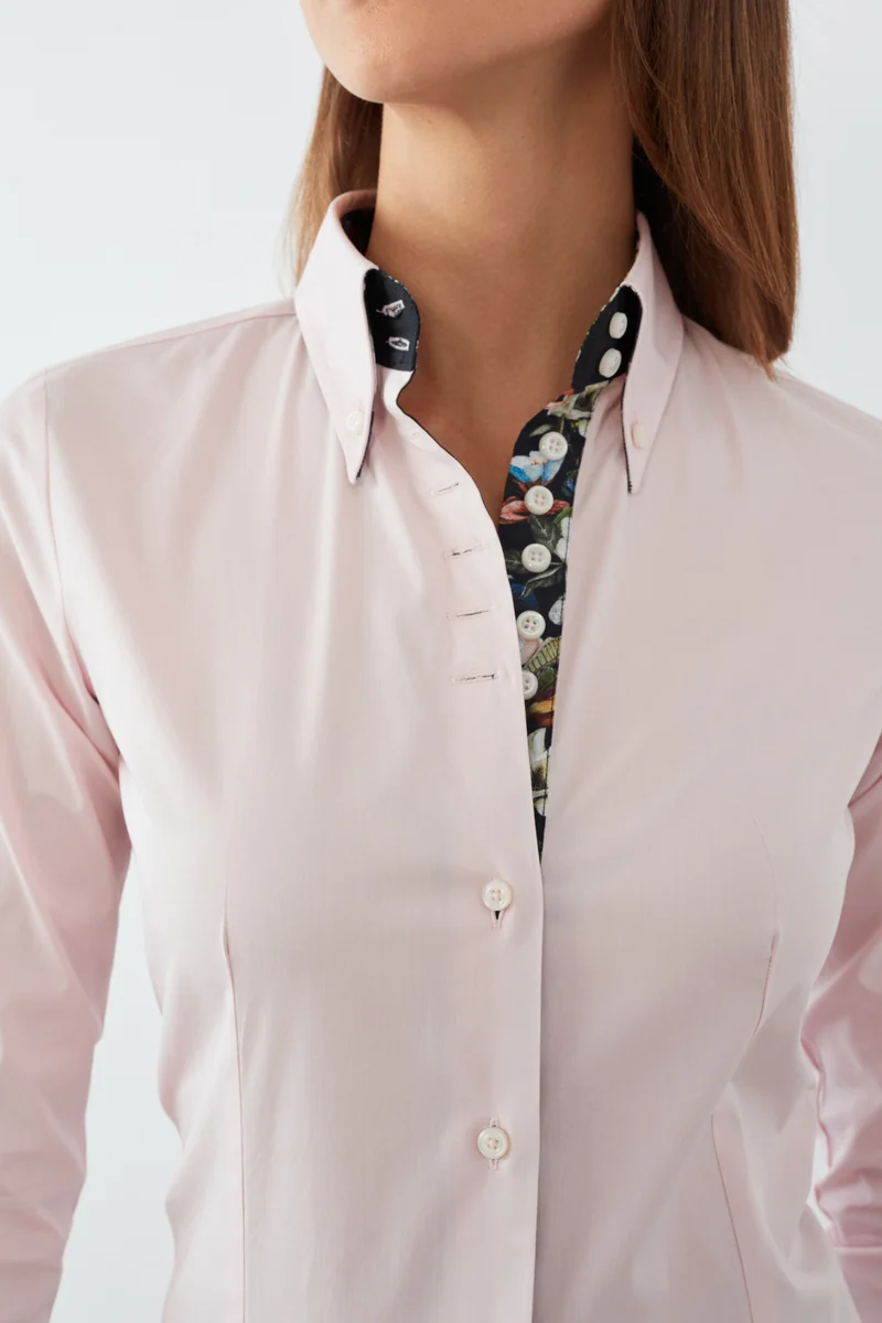 Silvia Iconic Poplin Stretch Women’s Shirt Pink