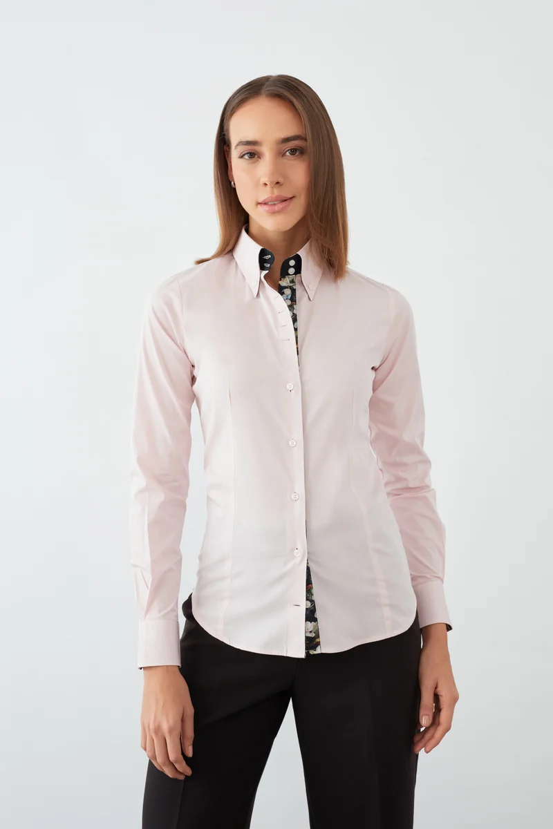 Silvia Iconic Poplin Stretch Women’s Shirt Pink