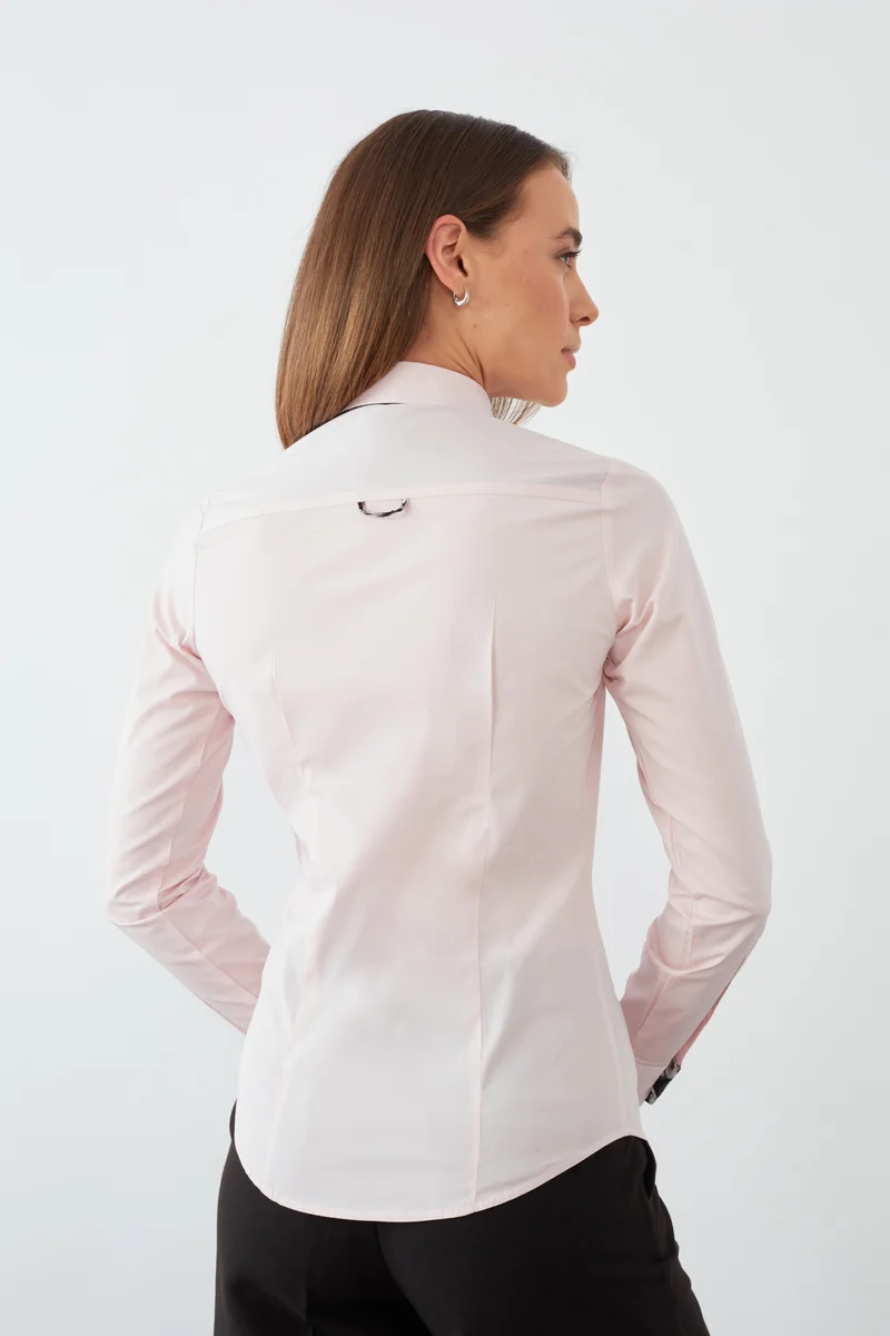 Silvia Iconic Poplin Stretch Women’s Shirt Pink