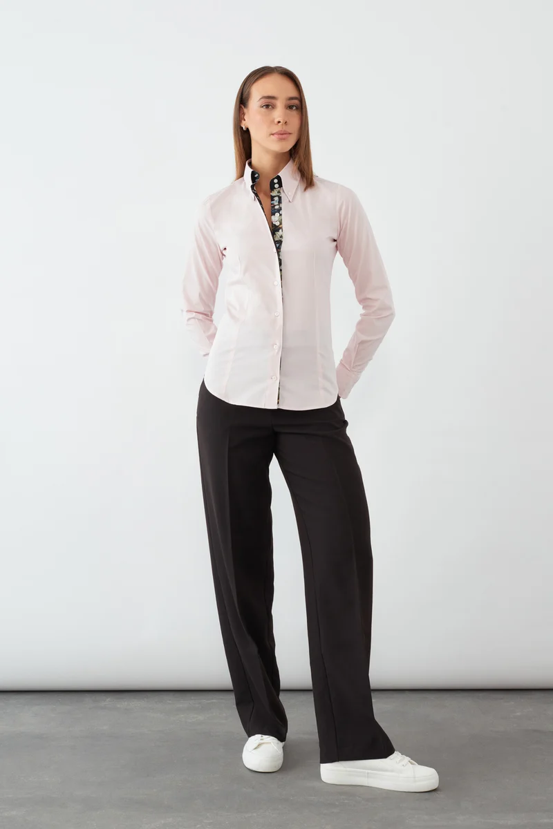 Silvia Iconic Poplin Stretch Women’s Shirt Pink