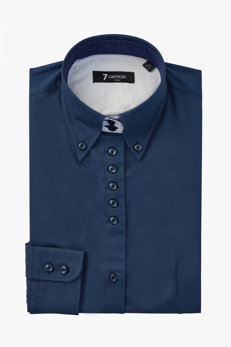 Silvia Iconic Poplin Stretch Women Shirt Blue