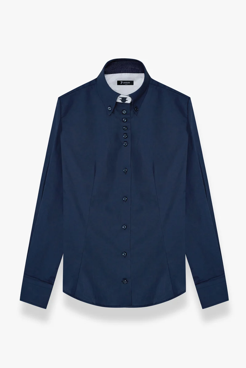 Silvia Iconic Poplin Stretch Women Shirt Blue