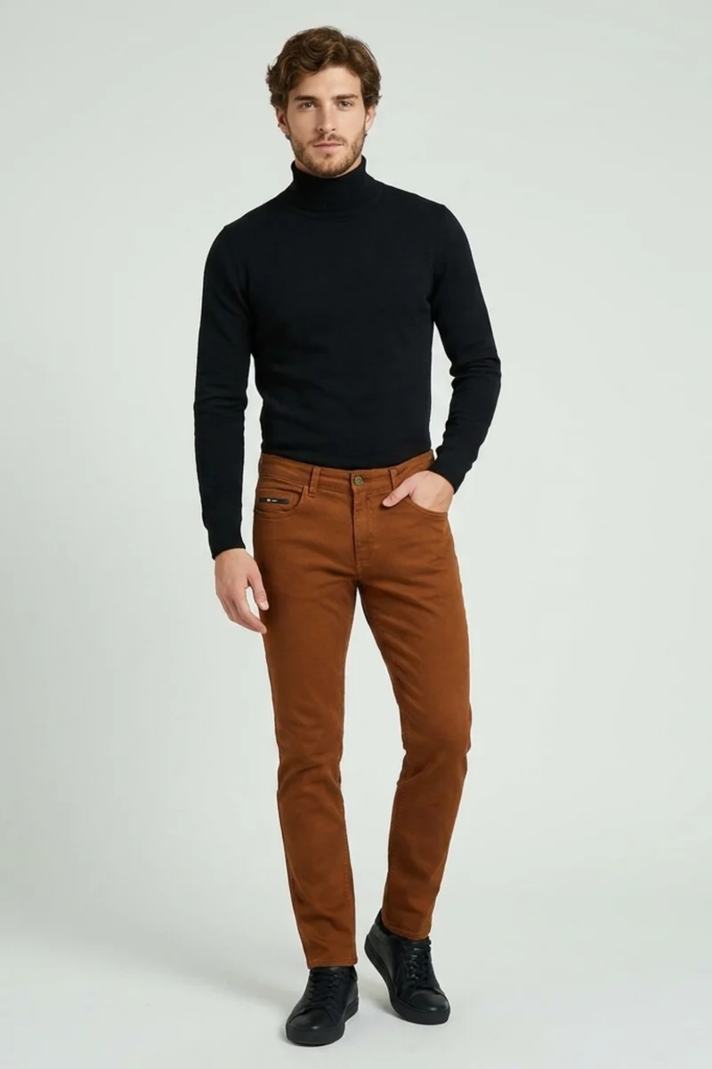 Cotton Stretch Man Pant Orange