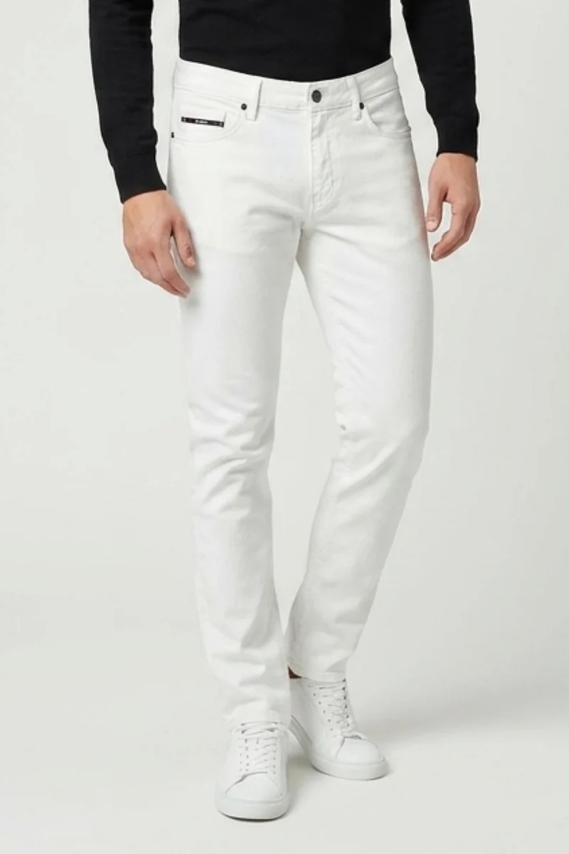 Cotton Stretch Man Pant White