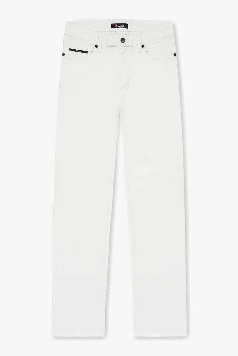 Cotton Stretch Man Pant White