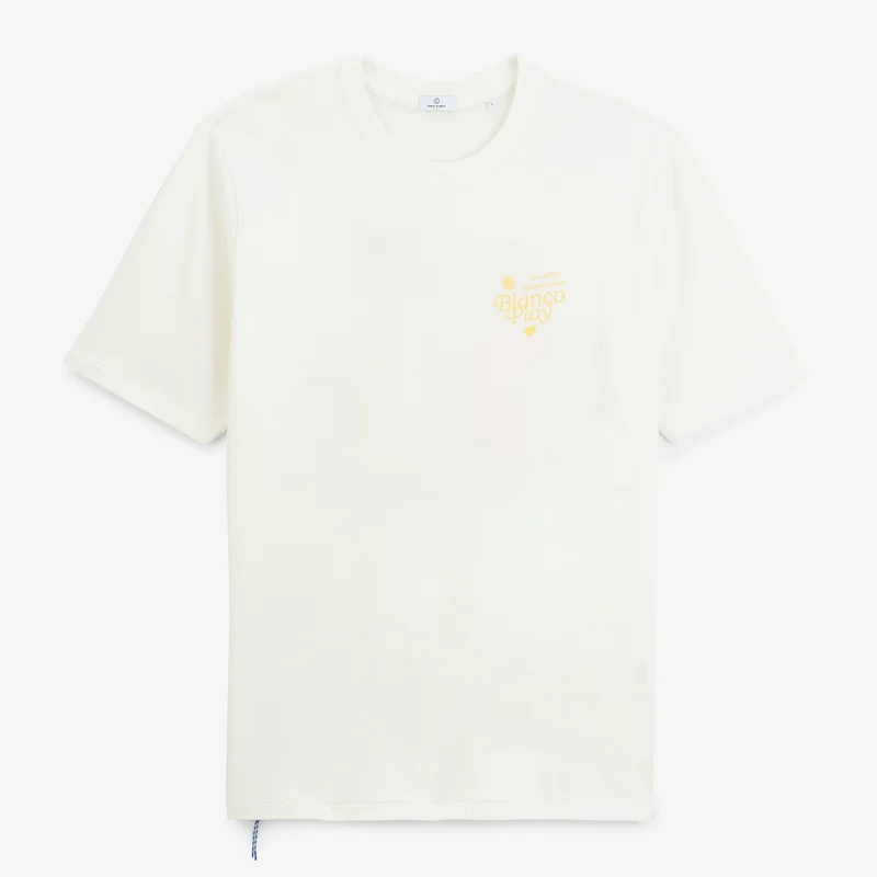 T-shirt manches courtes oversize blanc cassé French Morning Routine SBPLAY