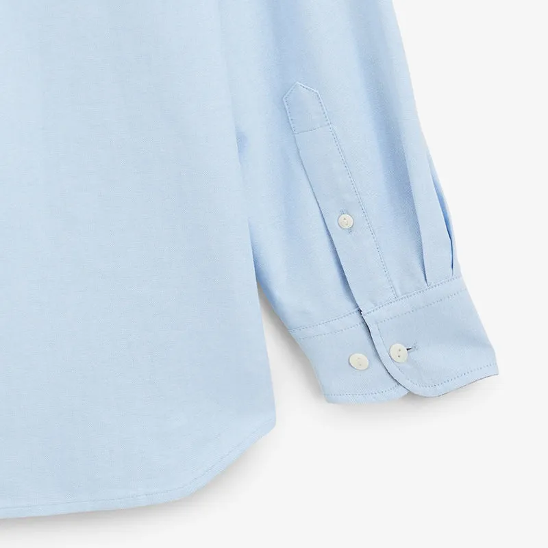 Chemise manches longues Oxford bleu ciel broderie BLANCO BIARRITZ