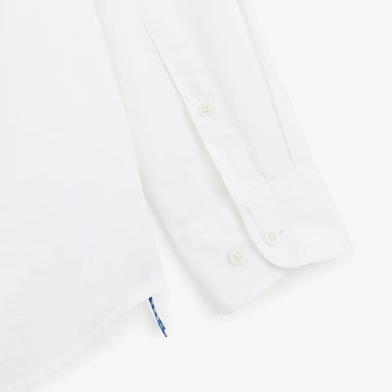 Chemise manches longues 100% coton twill stretch blanc SBPLAY