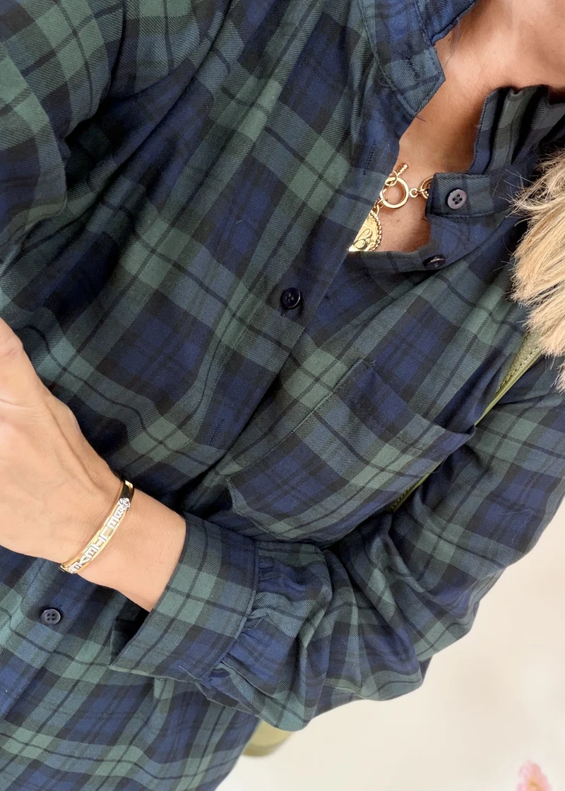 Robe chemise à carreaux écossais avec poches