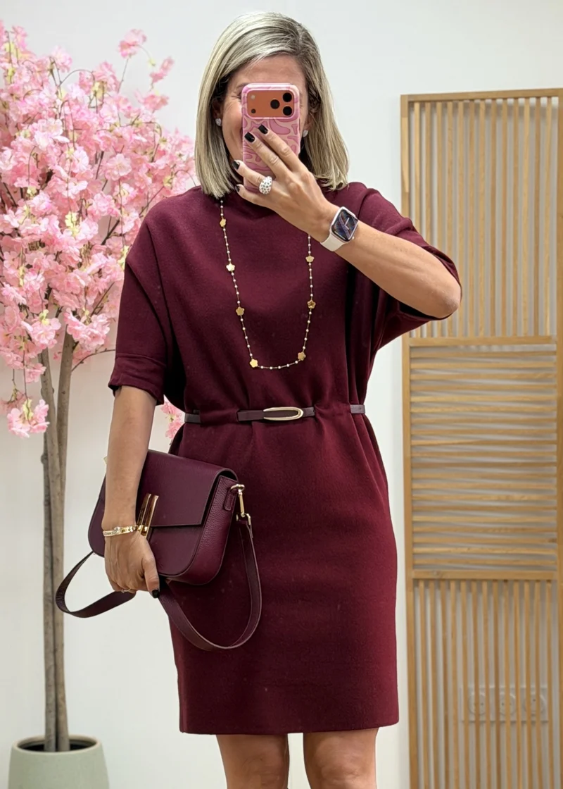 Robe pull ceinturée