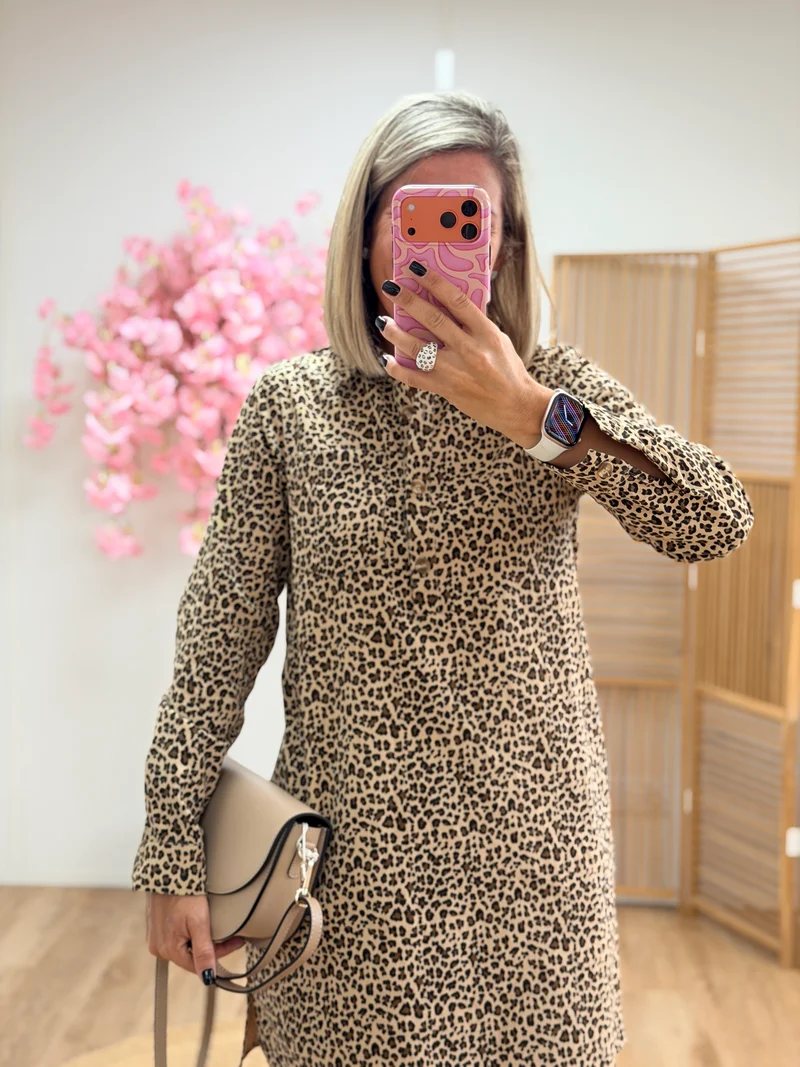 Robe chemise en coton