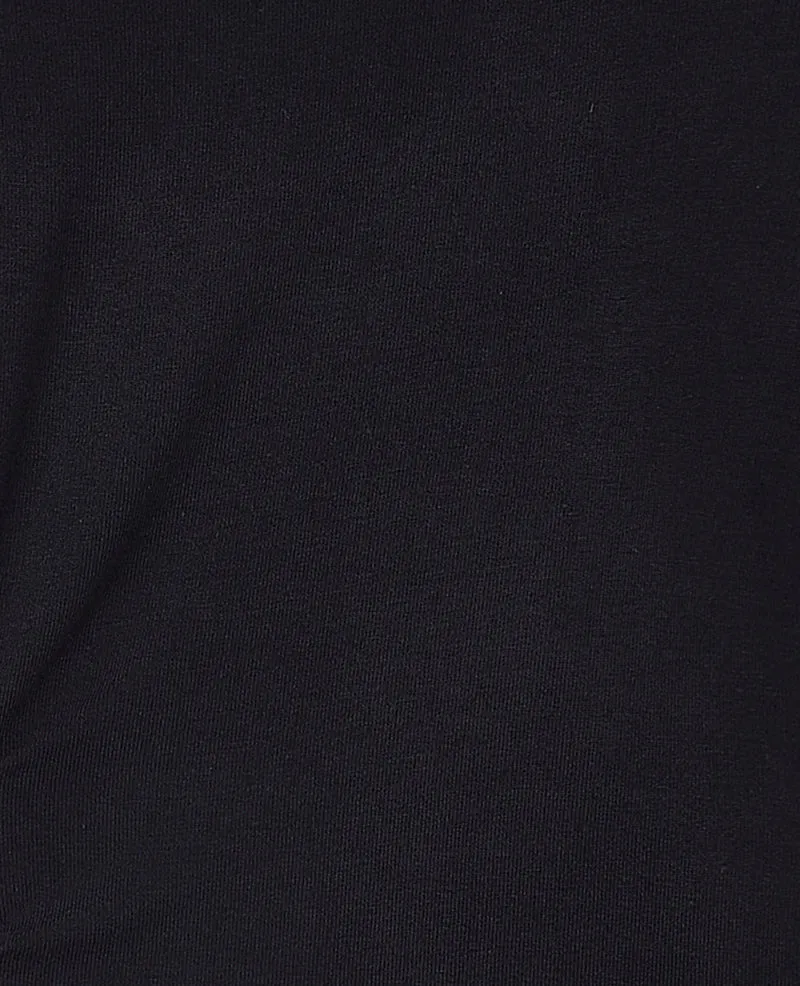 T-shirt asymétrique manches longues avec dentelle