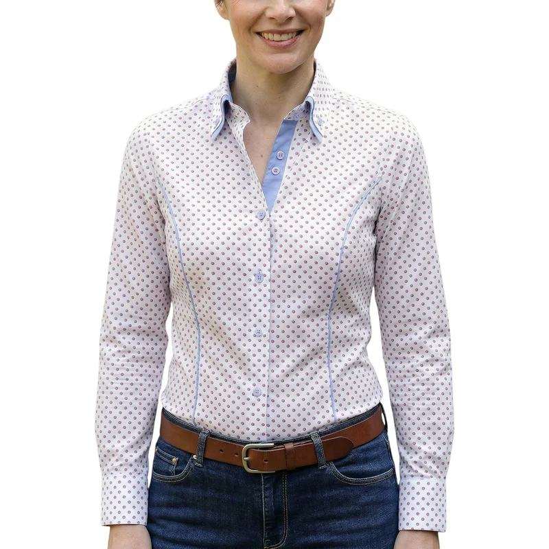 Chemise femme cintrée double col tissu à pois AMBRE Andrew Mc Allister