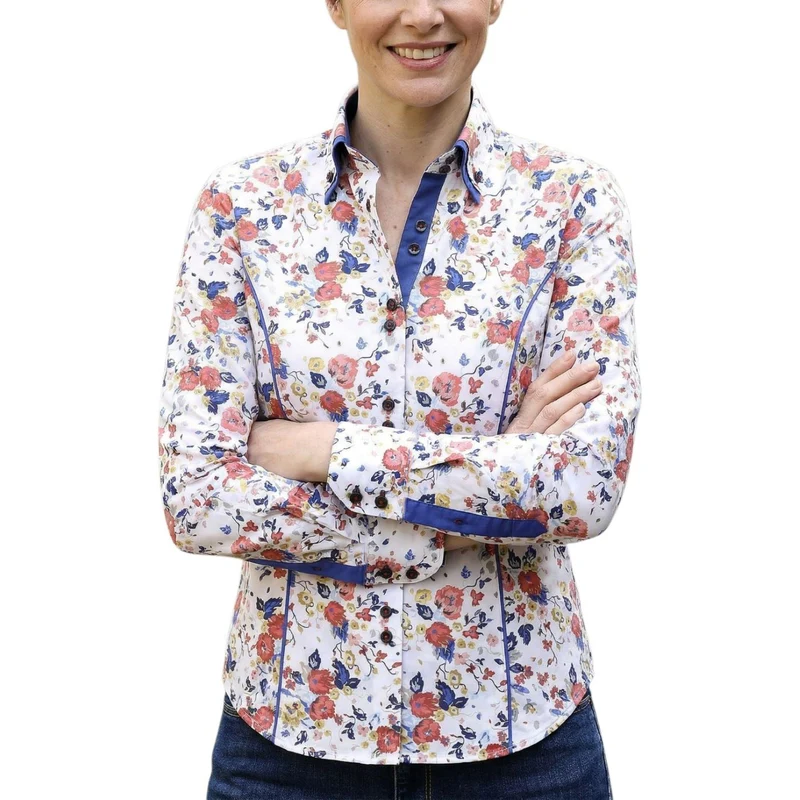 Chemise femme cintrée double col tissu imprimé CAMELIA Andrew Mc Allister