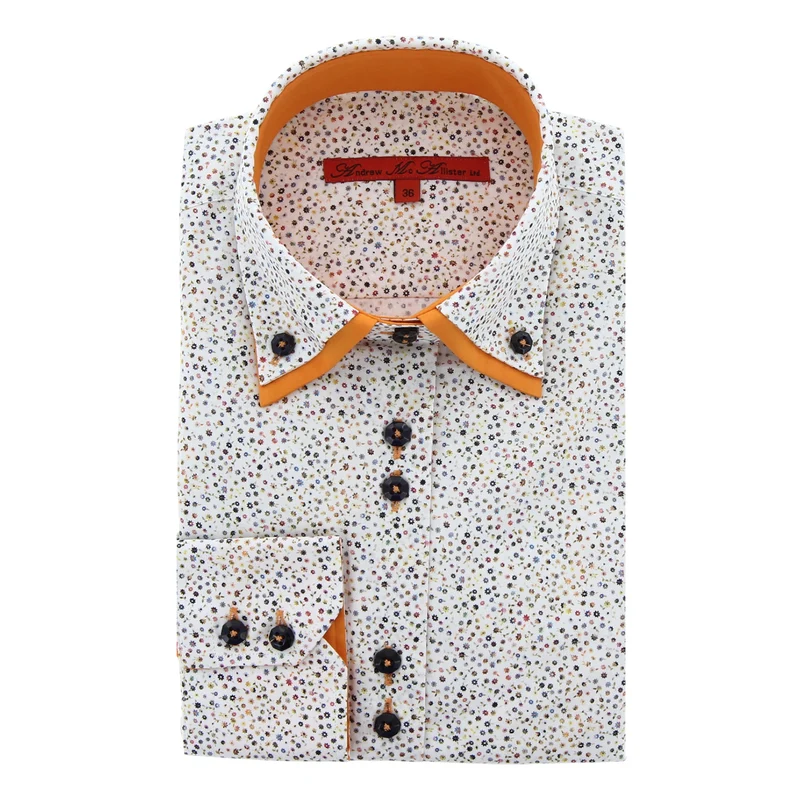 Chemise femme cintrée double col tissu imprimé ROMY Andrew Mc Allister
