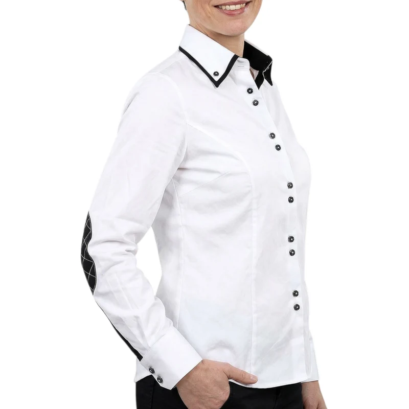 Chemise femme cintrée double col unie JASMINE Andrew Mc Allister