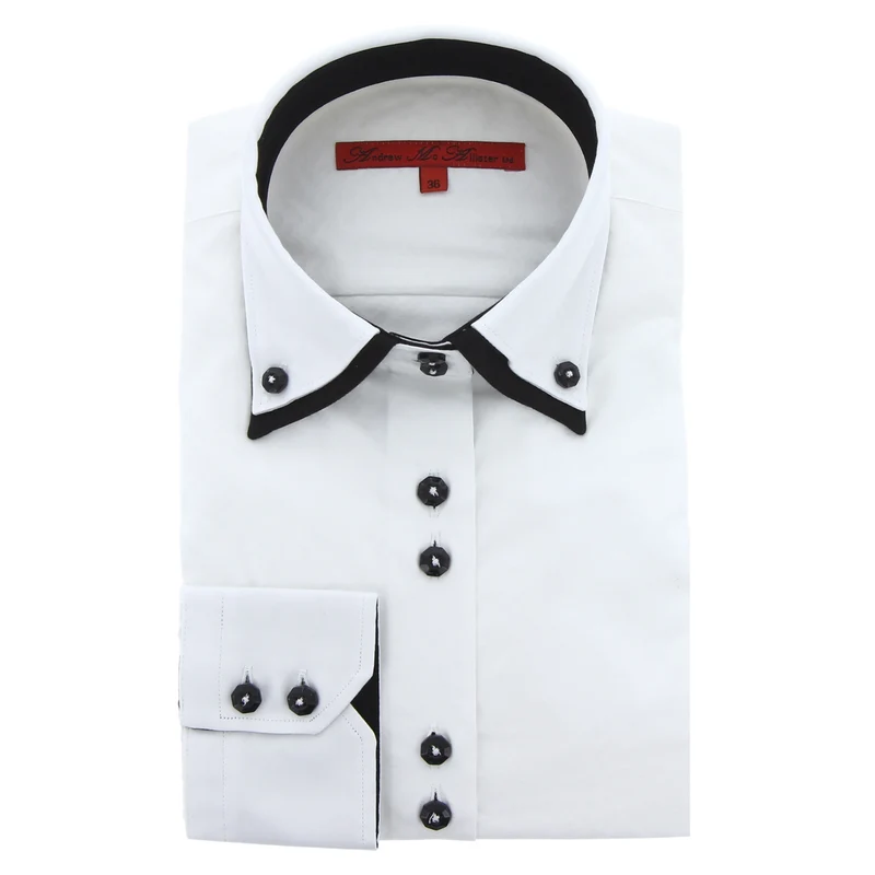 Chemise femme cintrée double col unie JASMINE Andrew Mc Allister