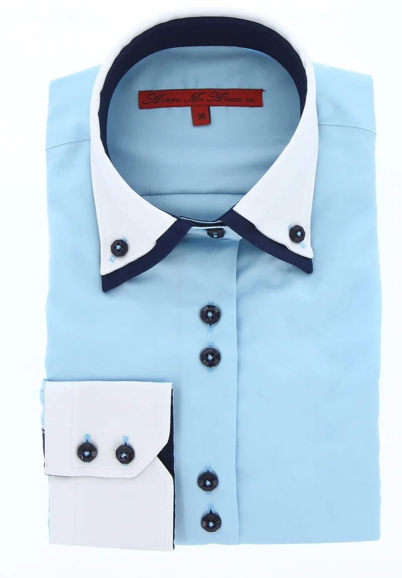 Chemise femme cintrée double col OCEANIE Andrew Mc Allister
