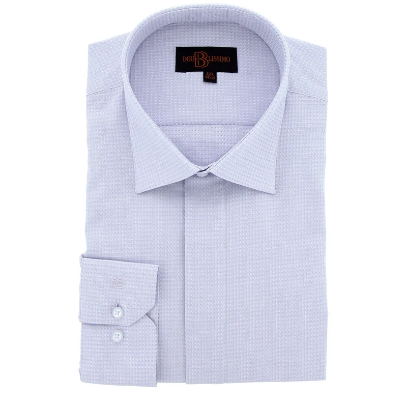 Chemise homme grande taille unie tissu structuré PARMASTA Doublissimo