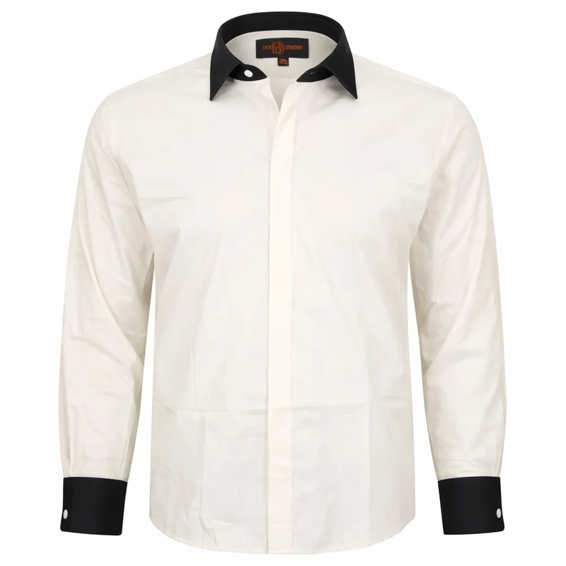 Chemise homme grande taille à poignets mousquetaire BIMONIO Doublissimo