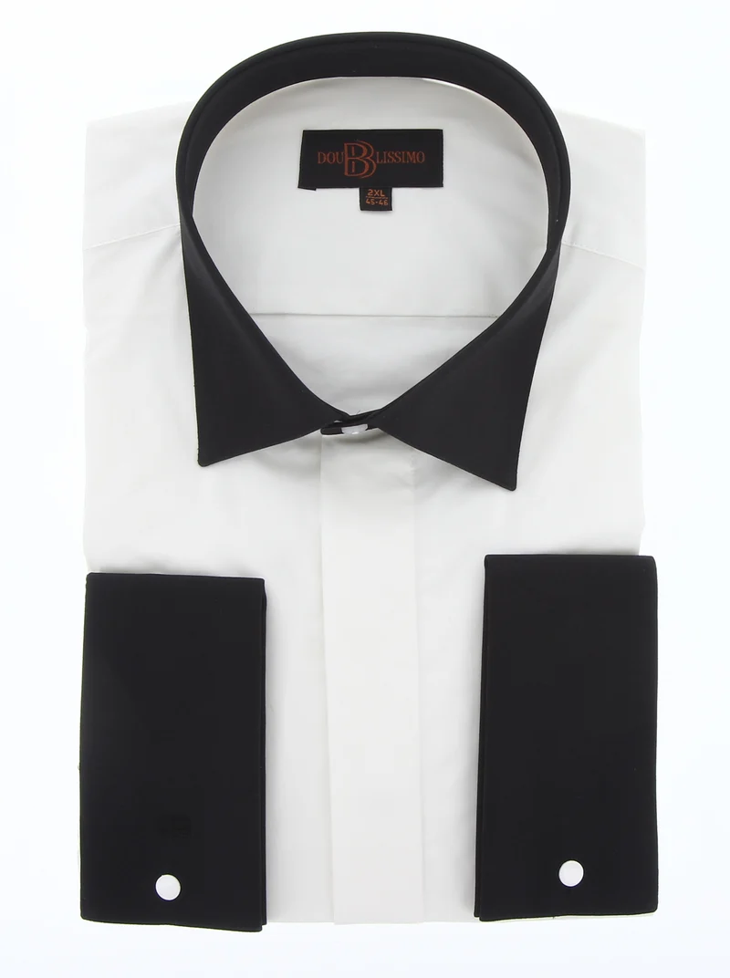 Chemise homme grande taille à poignets mousquetaire BIMONIO Doublissimo