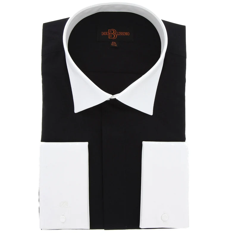 Chemise homme grande taille à poignets mousquetaire coupe large BIMONIA Doublissimo