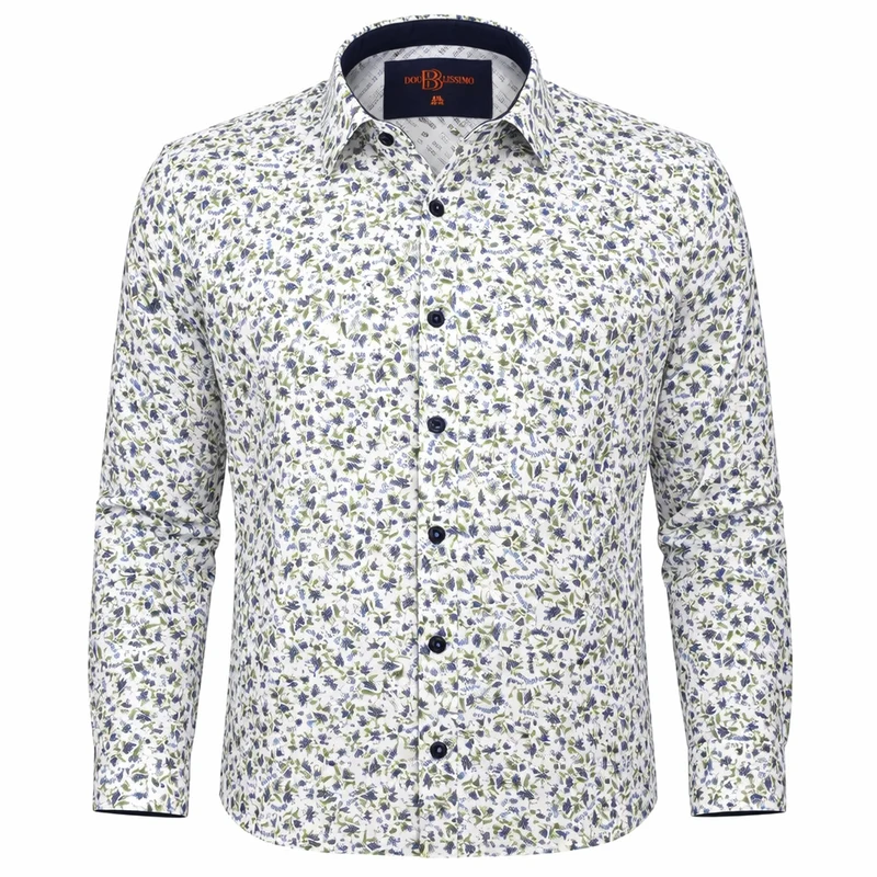 Chemise homme grande taille à motifs imprimé floral NARICISO Doublissimo