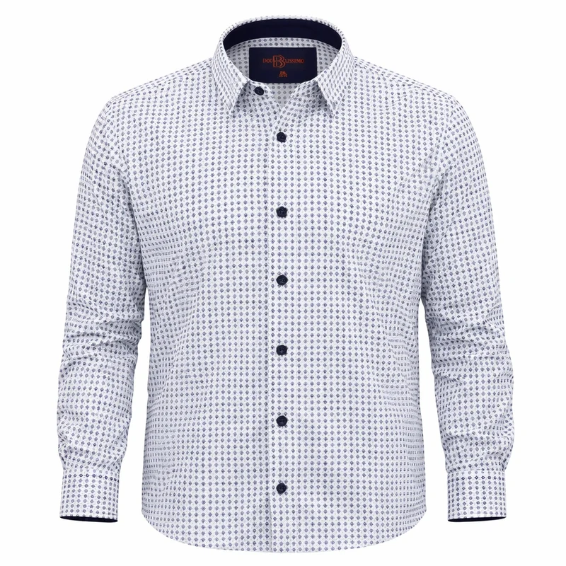 Chemise homme grande taille motif à pois coupe confort PISEBLO Doublissimo